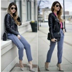 J Crew Reese‎ Gray Pull-On Jogger Pants Pockets Womens Size 6 (819)